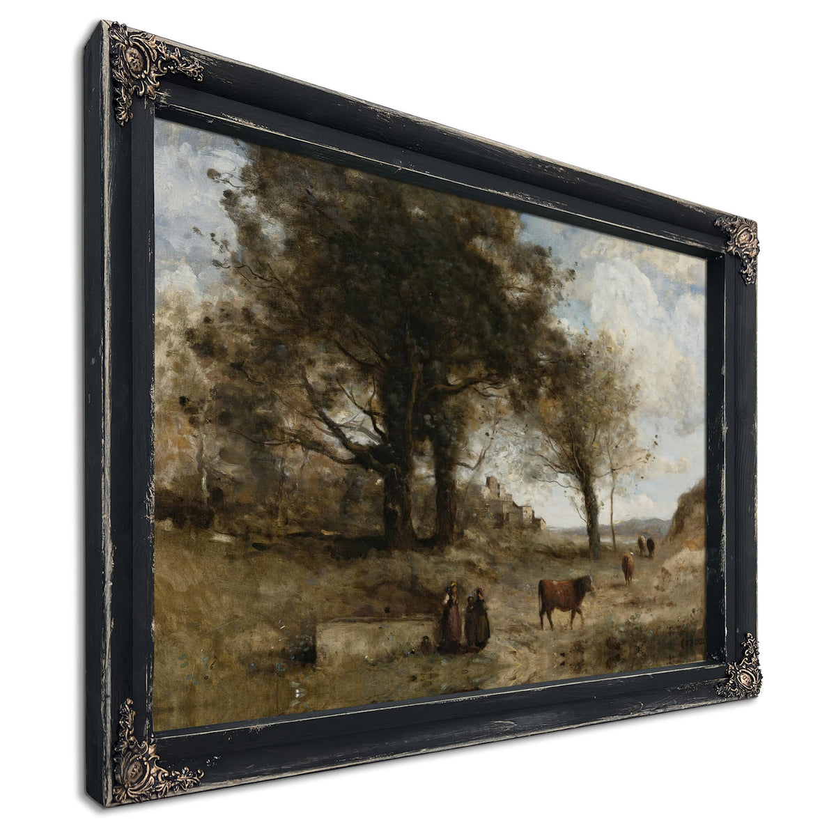 Les Vacheres la Fontaine By Camille Corot