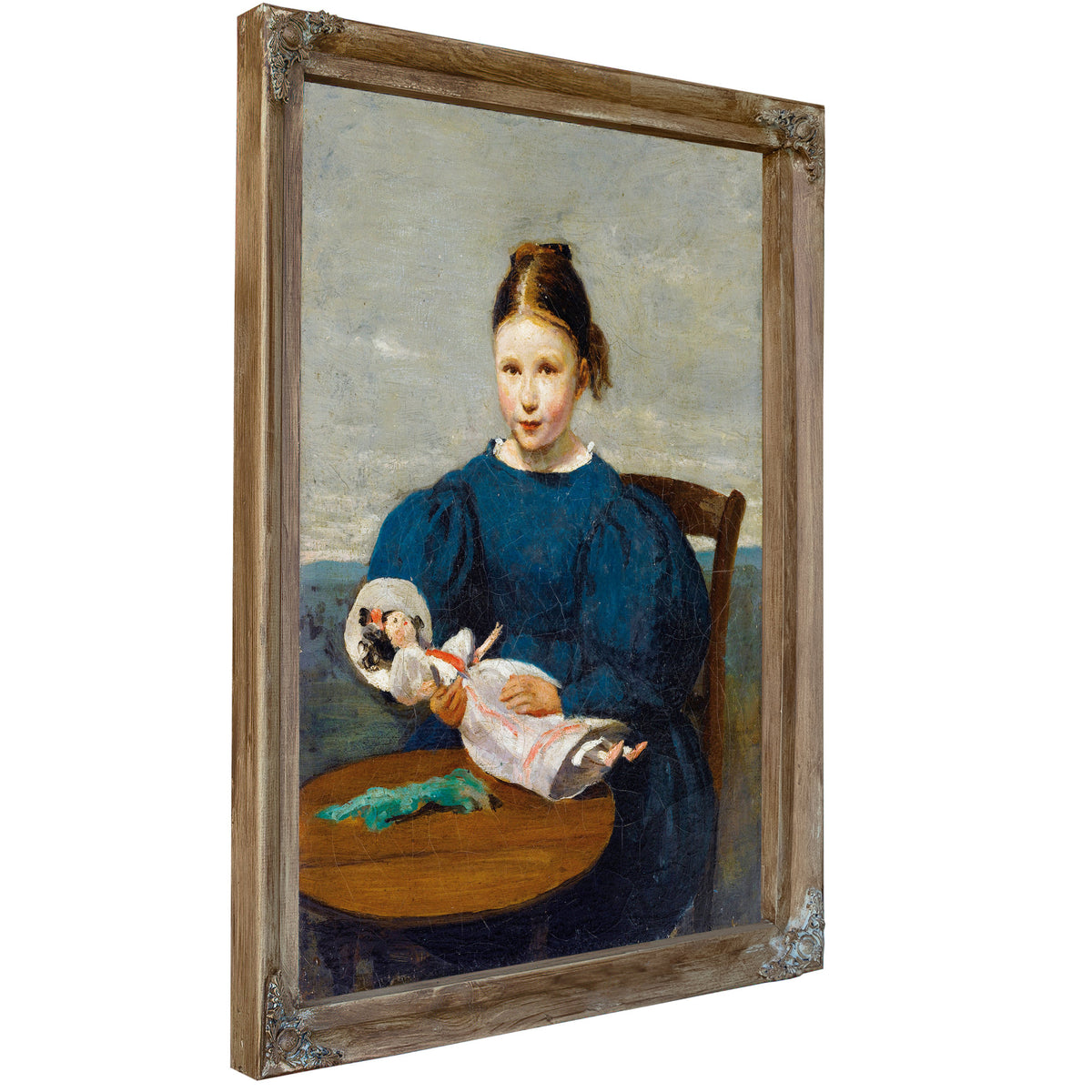Little Girl a Doll By Camille Corot
