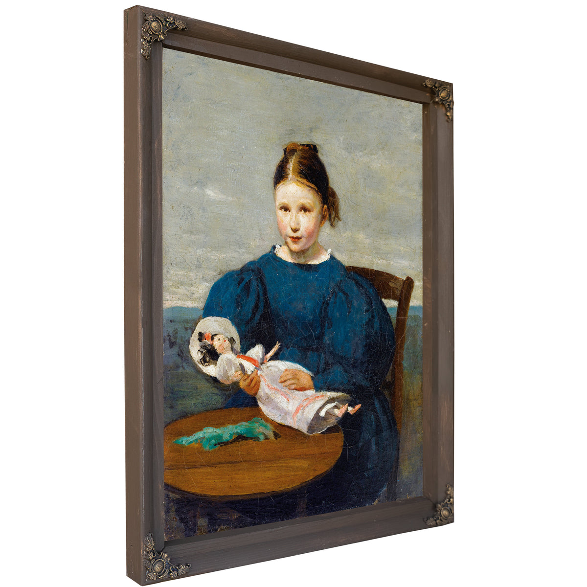 Little Girl a Doll By Camille Corot