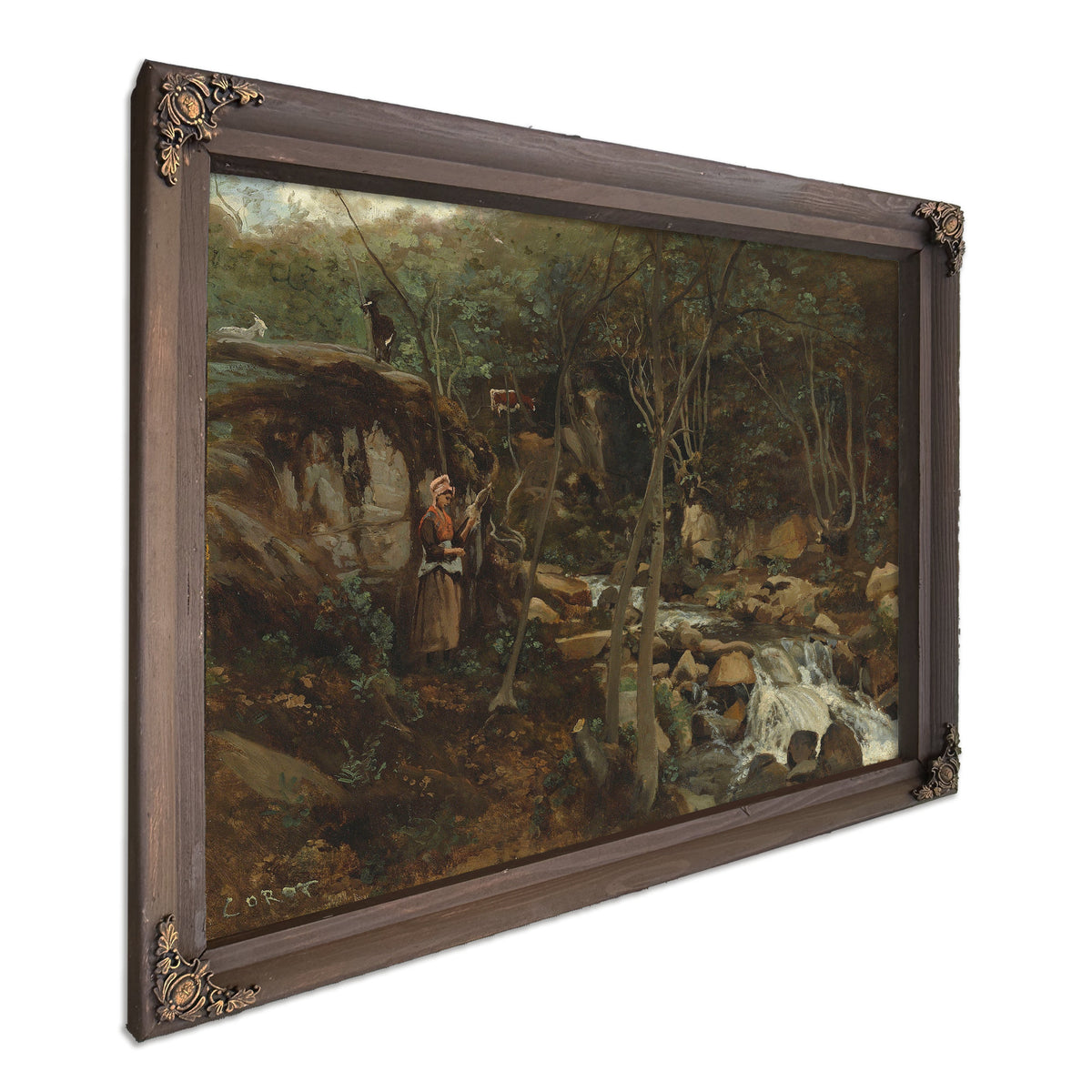 Lormes Un Torrent Avec Une Chevriere By Camille Corot