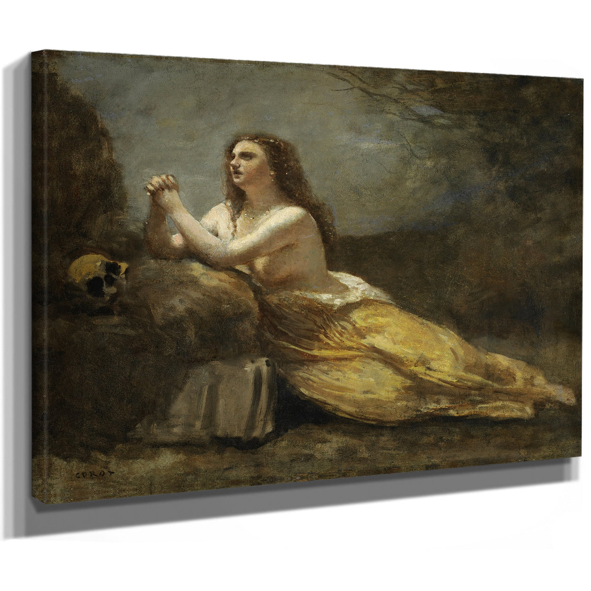 Madeleine En Priere By Camille Corot