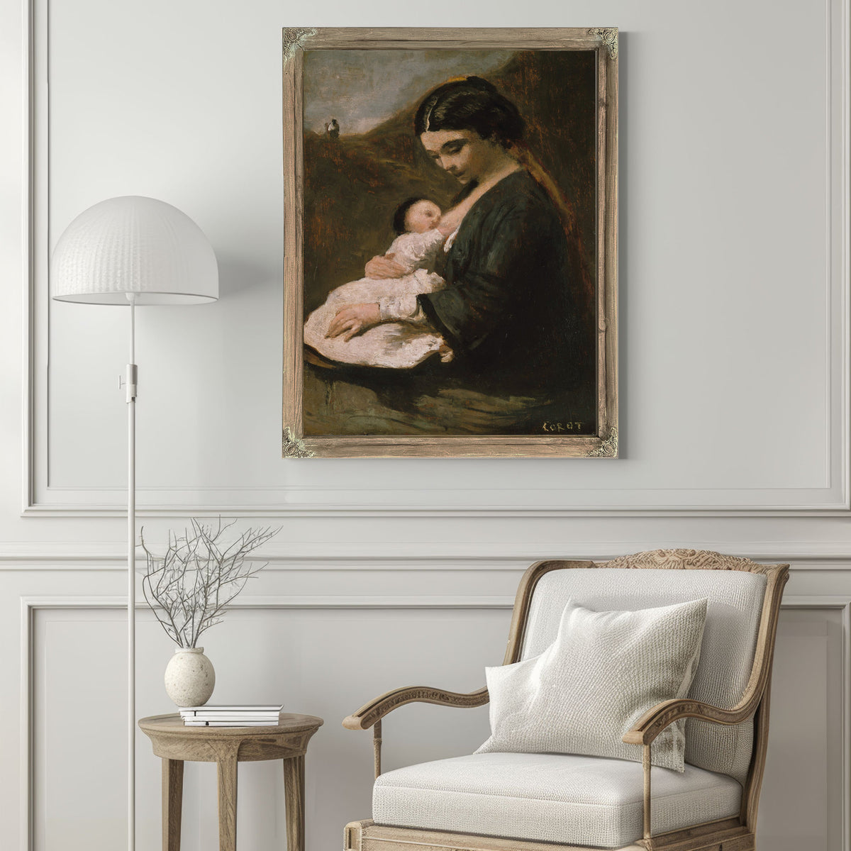 Mother Child S By Camille Corot