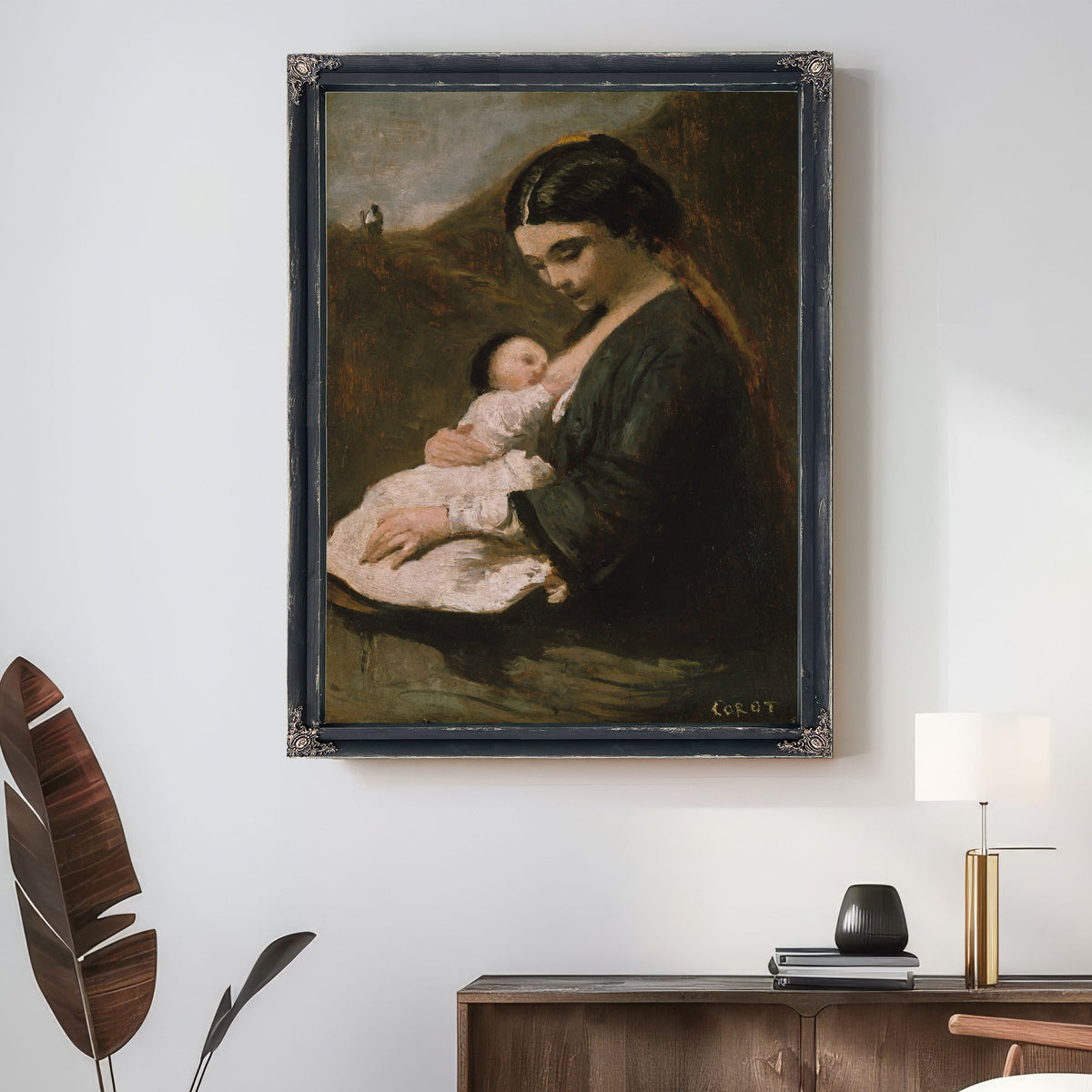 Mother Child S By Camille Corot