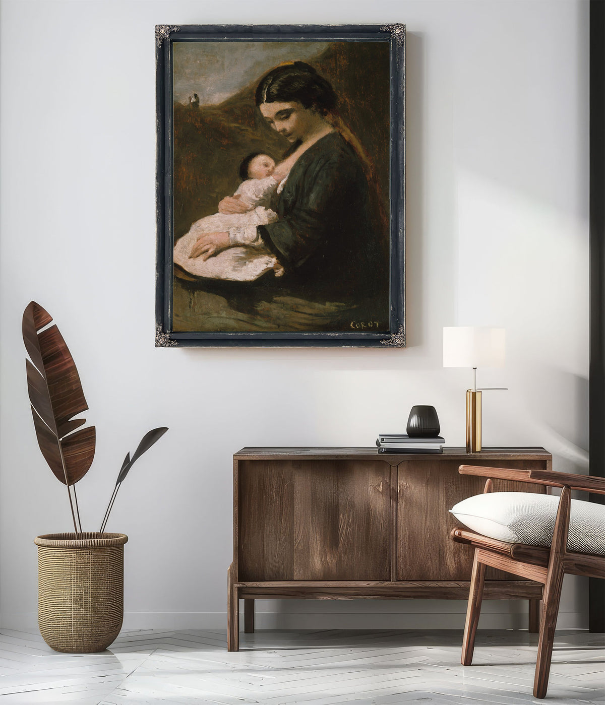 Mother Child S By Camille Corot