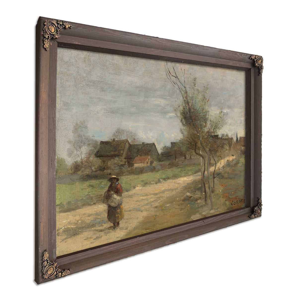 Paysanne Sur Une Route En Vue Dun By Camille Corot