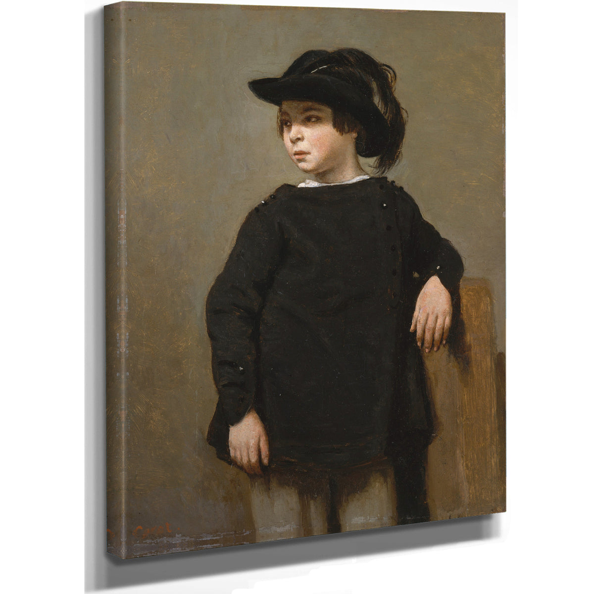 Portrait a Child By Camille Corot
