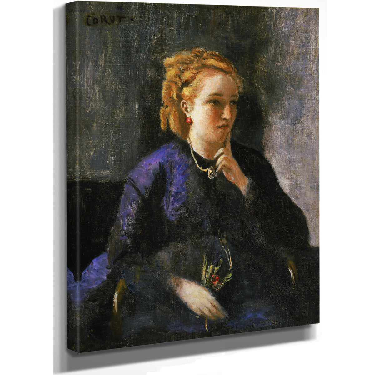 Portrait a Woman By Camille Corot