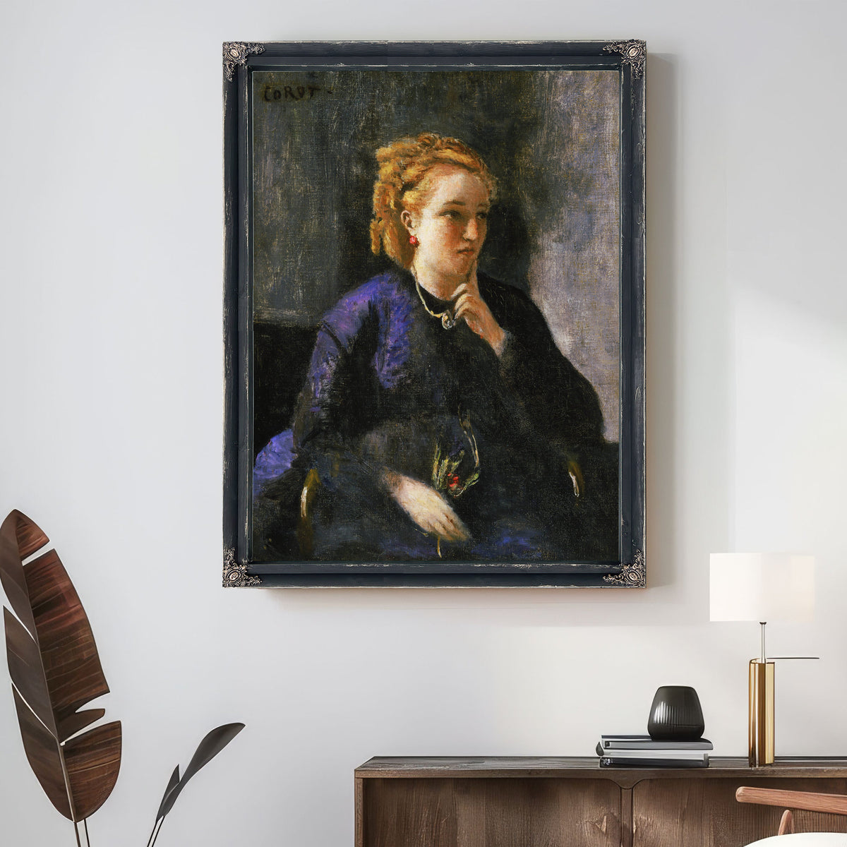 Portrait a Woman By Camille Corot