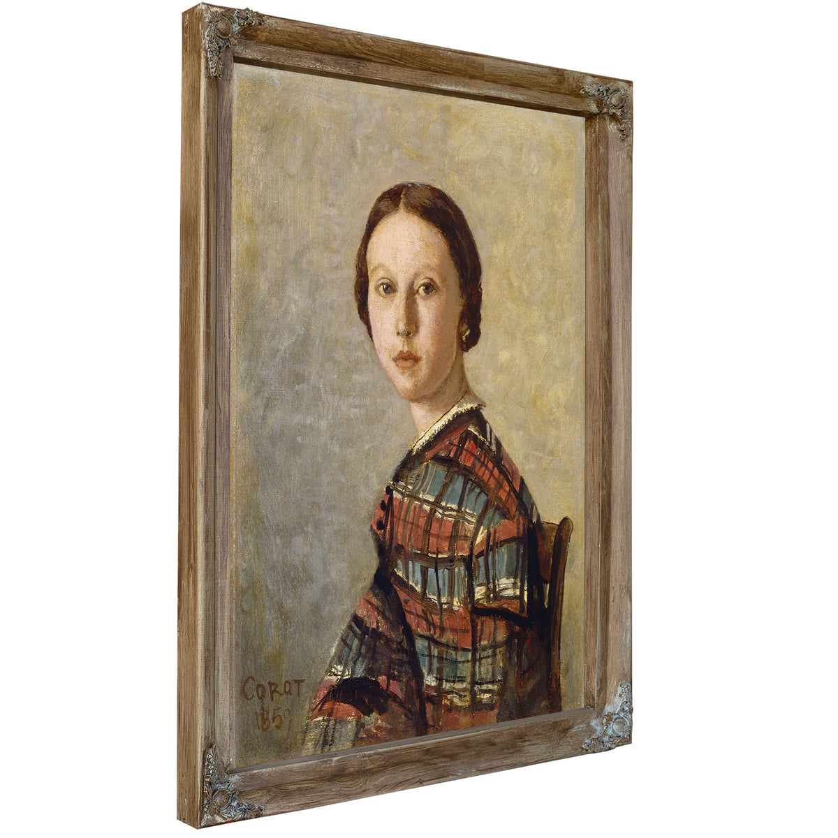 Portrait a Young Girl Or By Camille Corot