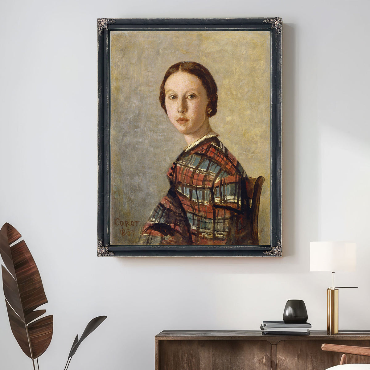 Portrait a Young Girl Or By Camille Corot