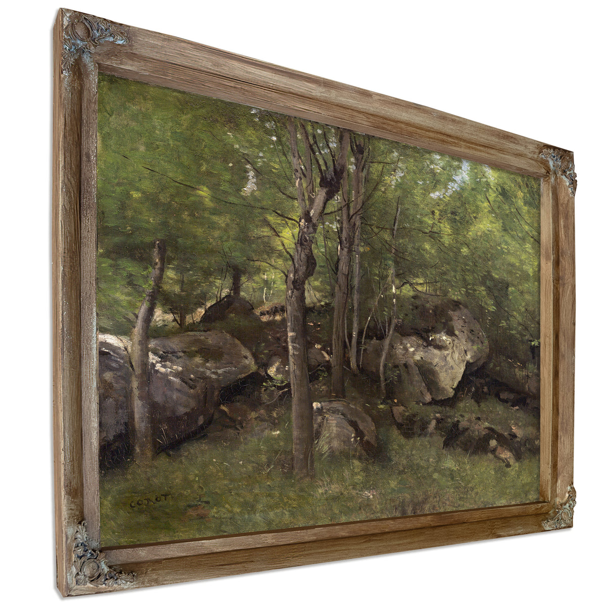 Rocks the Forest Fontainebleau By Camille Corot