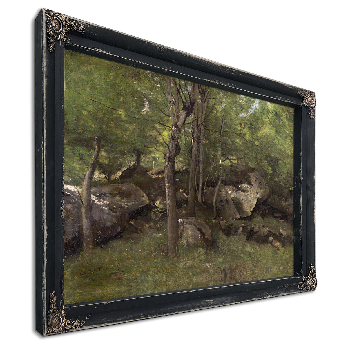 Rocks the Forest Fontainebleau By Camille Corot