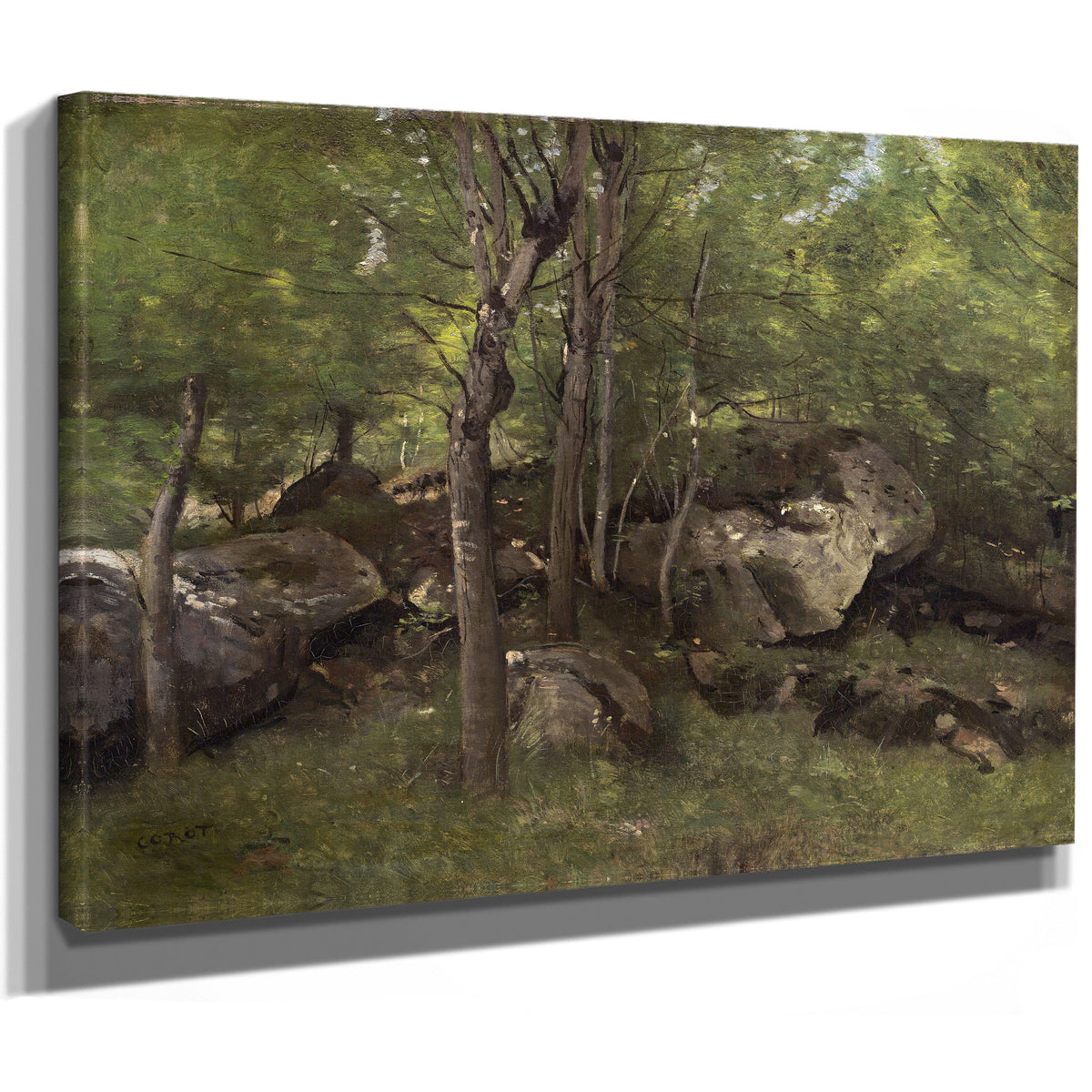 Rocks the Forest Fontainebleau By Camille Corot