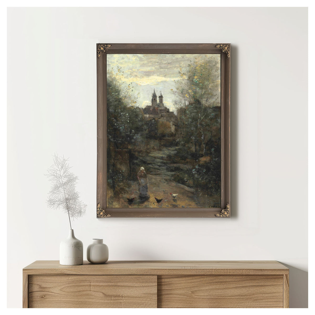 Semur le Chemin de Leglise By Camille Corot