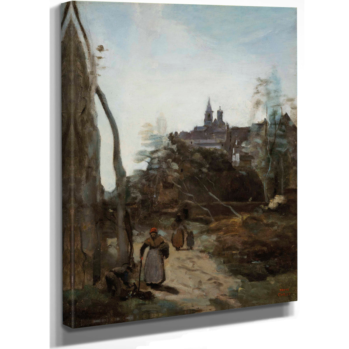 Semur le Chemin Deglise By Camille Corot