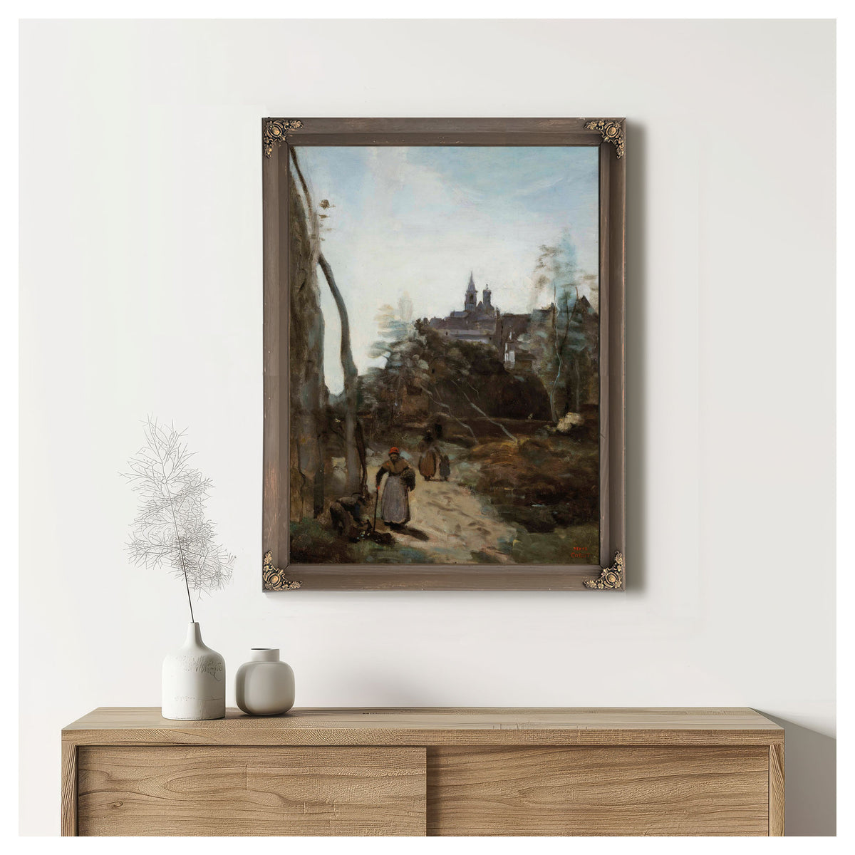 Semur le Chemin Deglise By Camille Corot