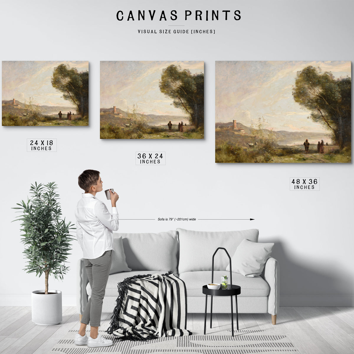 Souvenir Des Rives Mediterraneennes By Camille Corot