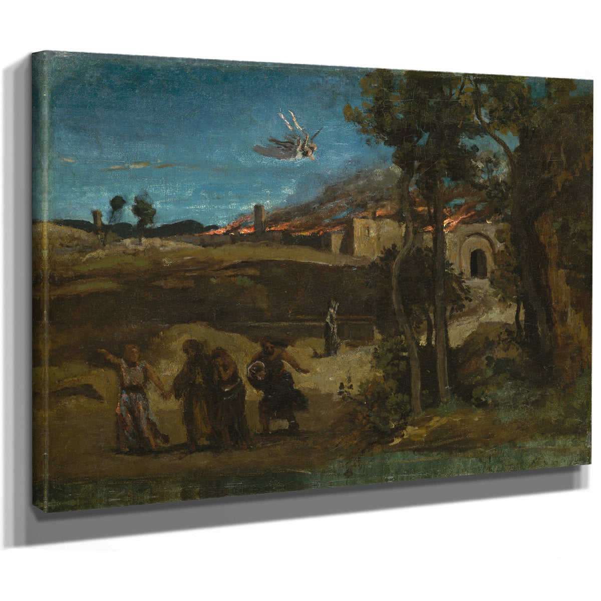 Study the Destruction Sodom By Camille Corot