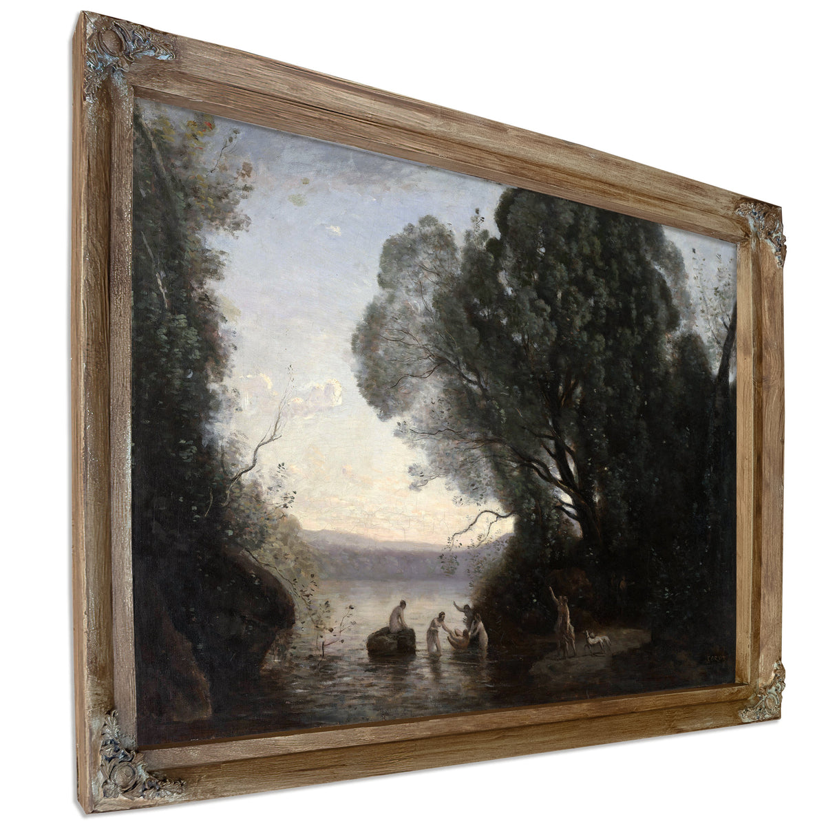 The Bath Diana About By Camille Corot