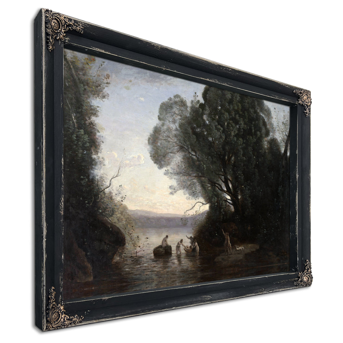 The Bath Diana About By Camille Corot