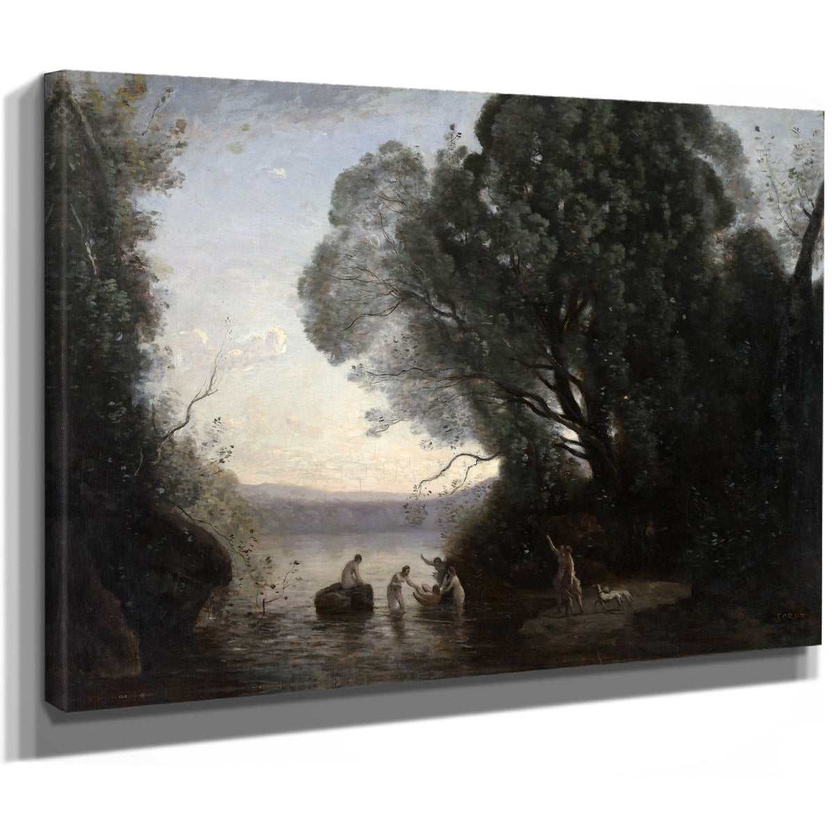 The Bath Diana About By Camille Corot