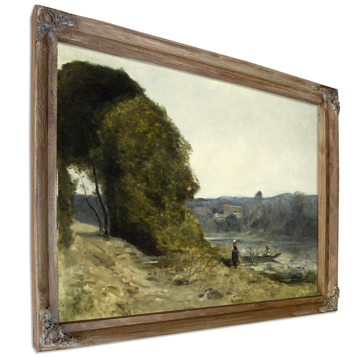 The Departure the Boatman Until By Camille Corot