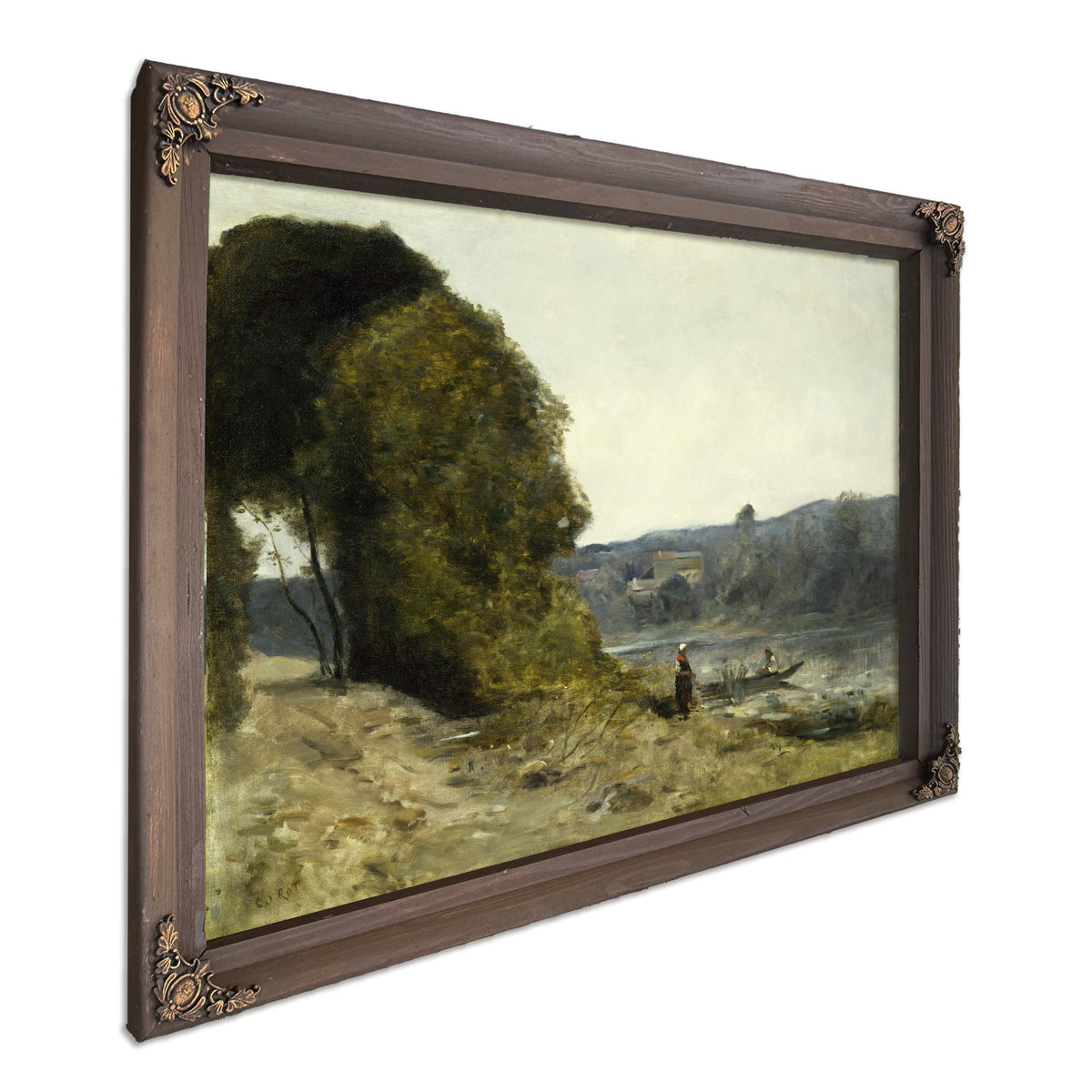The Departure the Boatman Until By Camille Corot