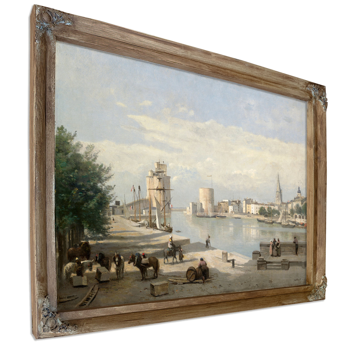 The Harbor la Rochelle By Camille Corot
