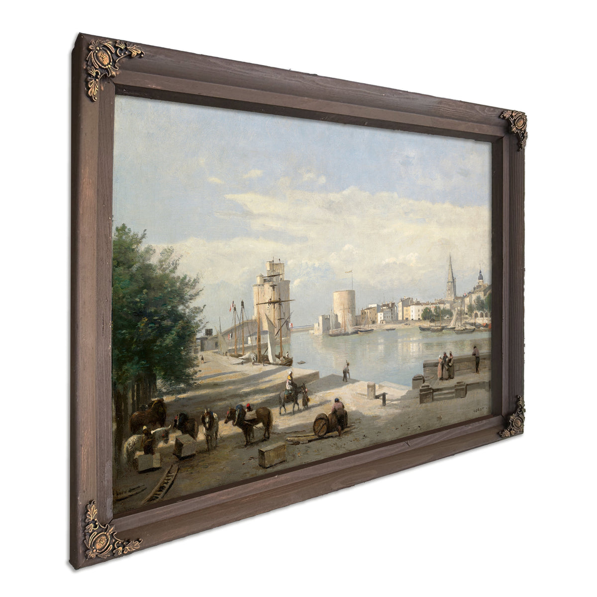 The Harbor la Rochelle By Camille Corot
