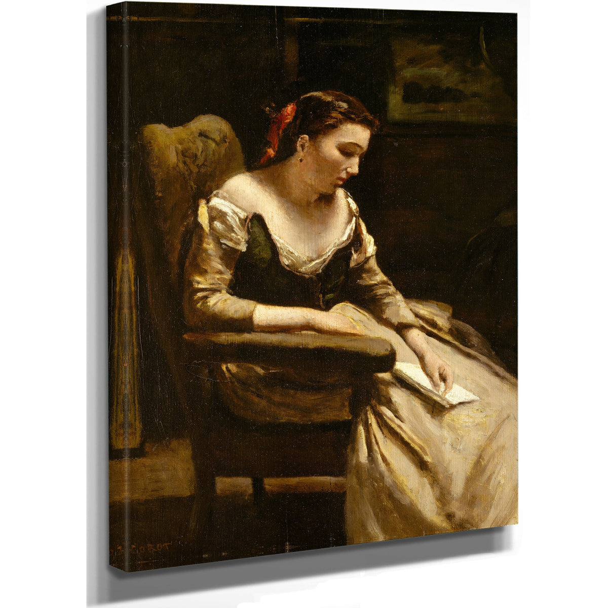 The Letter By Camille Corot