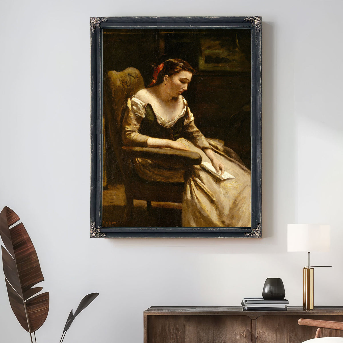 The Letter By Camille Corot
