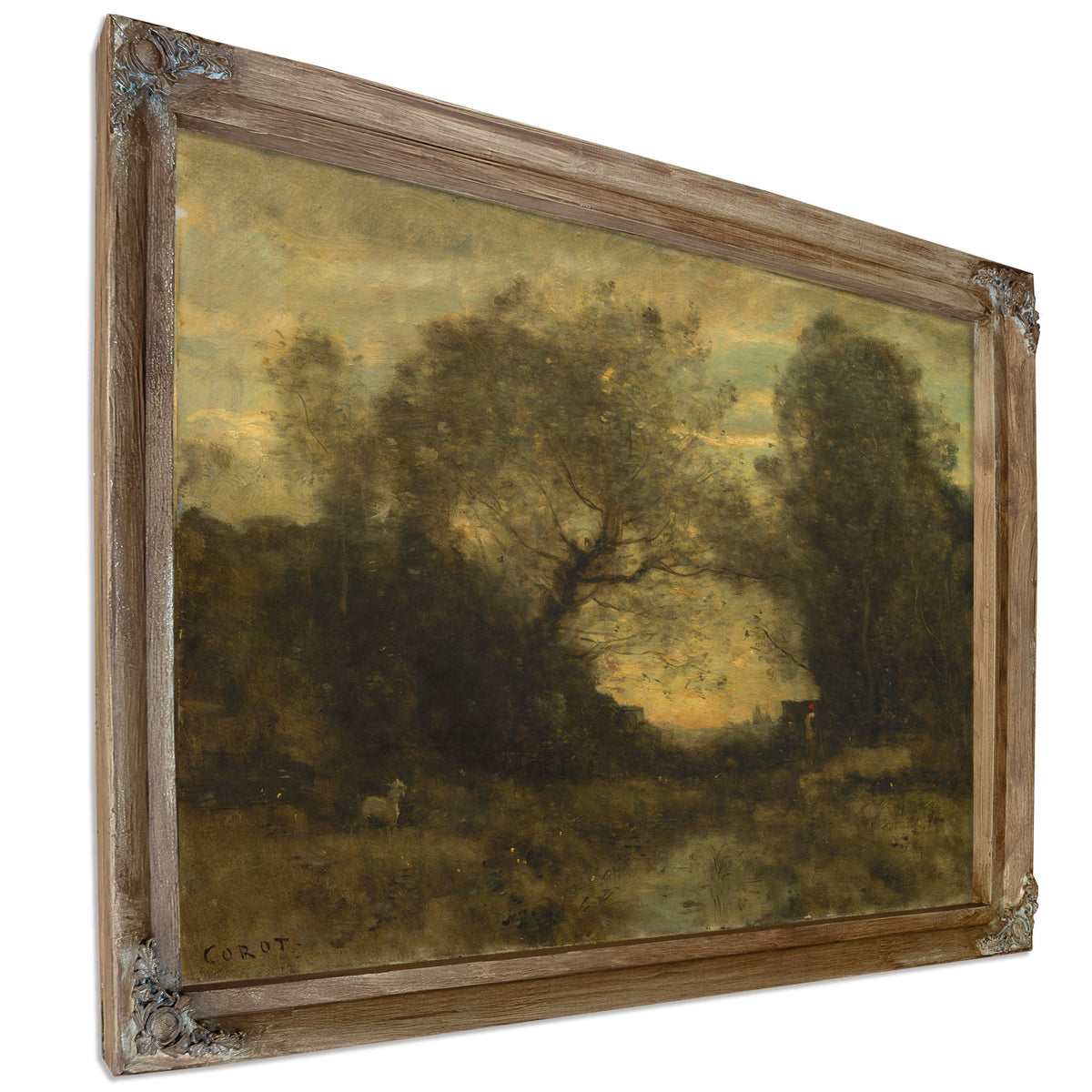The Pond the Entrance the Woods By Camille Corot