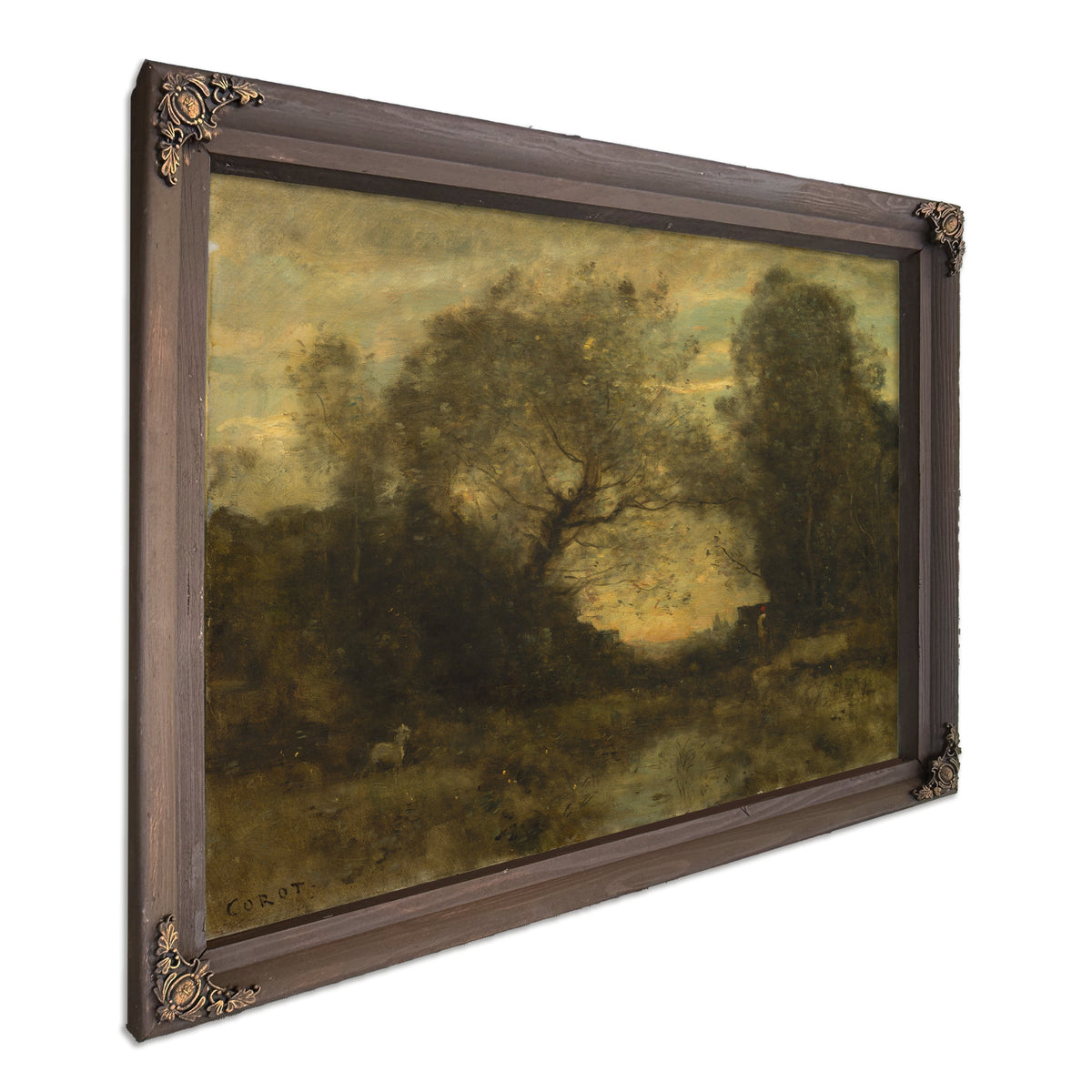 The Pond the Entrance the Woods By Camille Corot