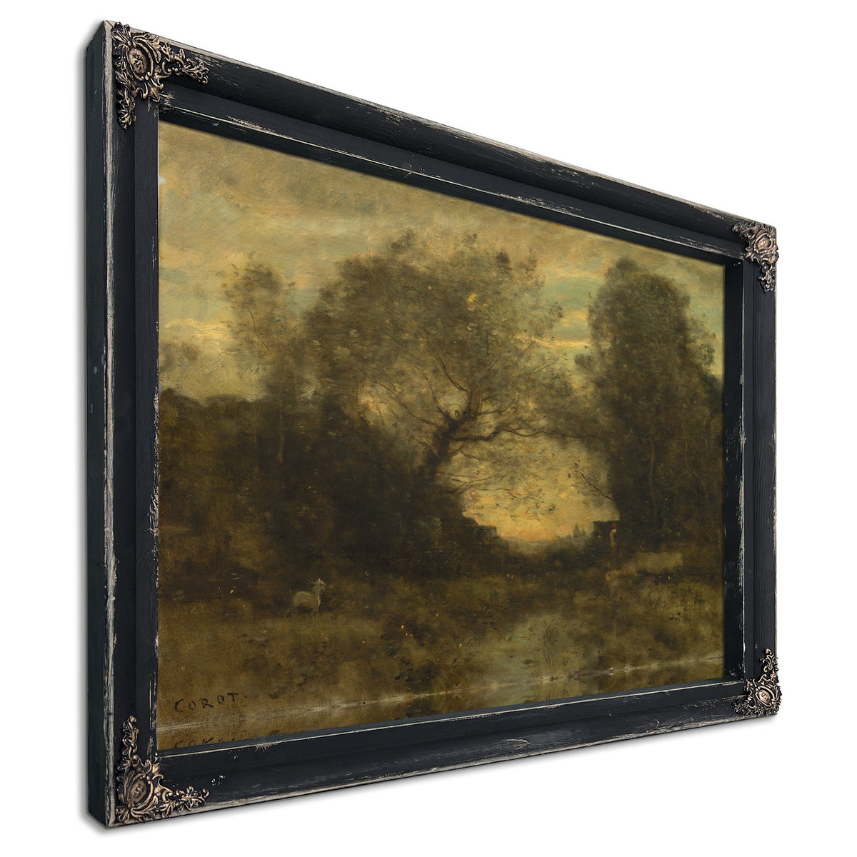 The Pond the Entrance the Woods By Camille Corot