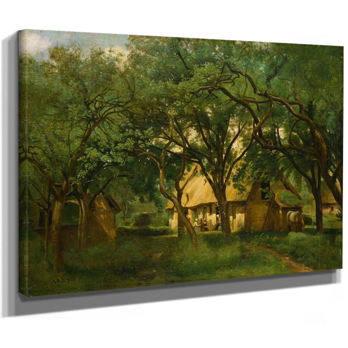 The Toutain Farm Honfleur By Camille Corot