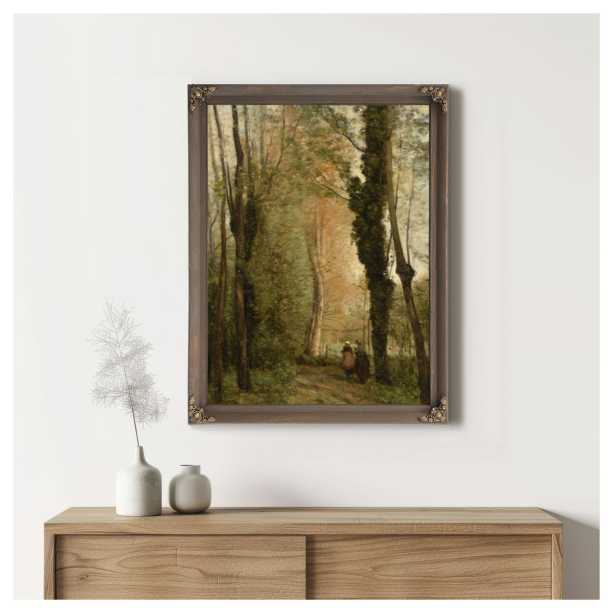 Un Chemin Sous Les Arbres Au Printemps By Camille Corot