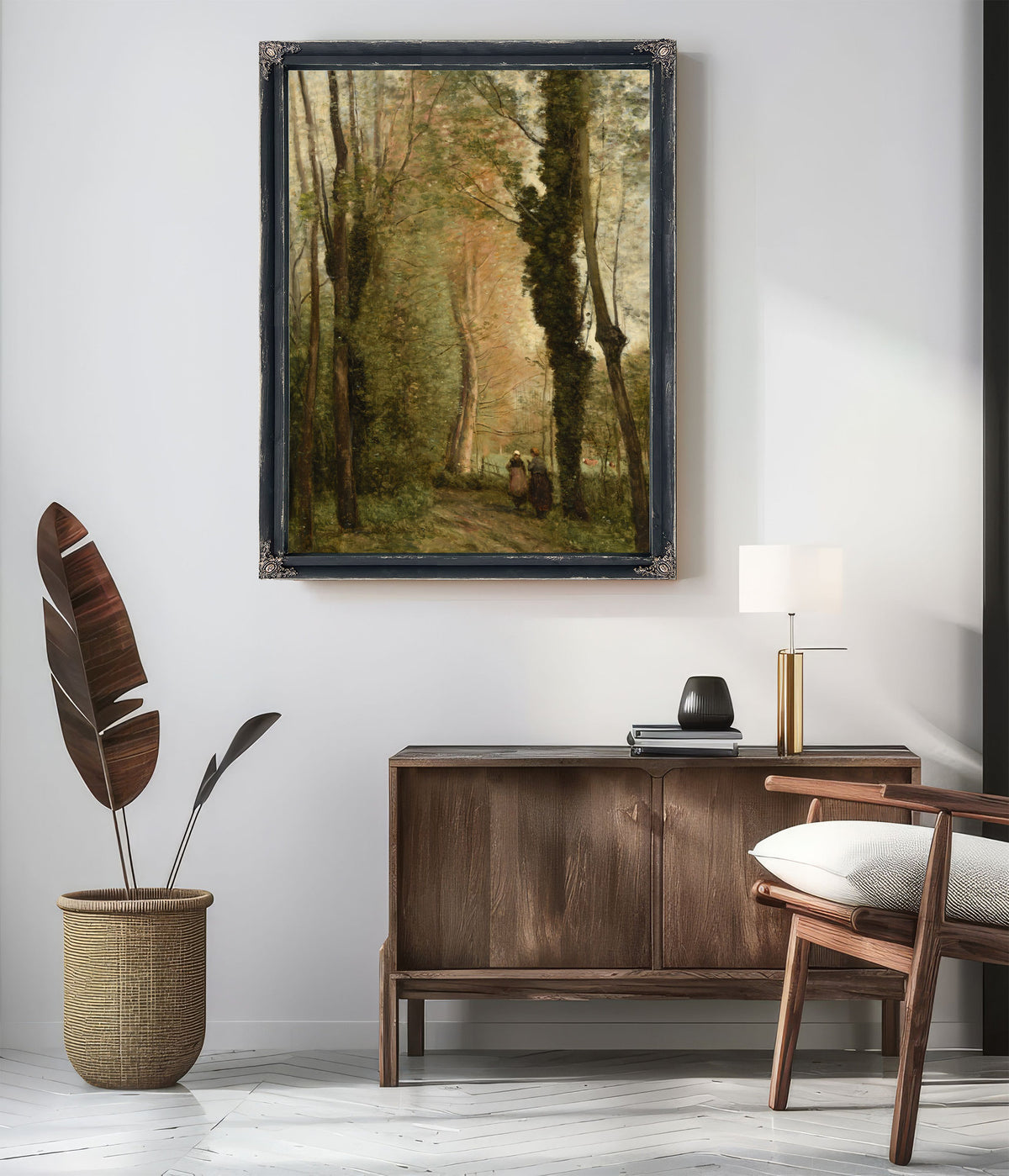Un Chemin Sous Les Arbres Au Printemps By Camille Corot