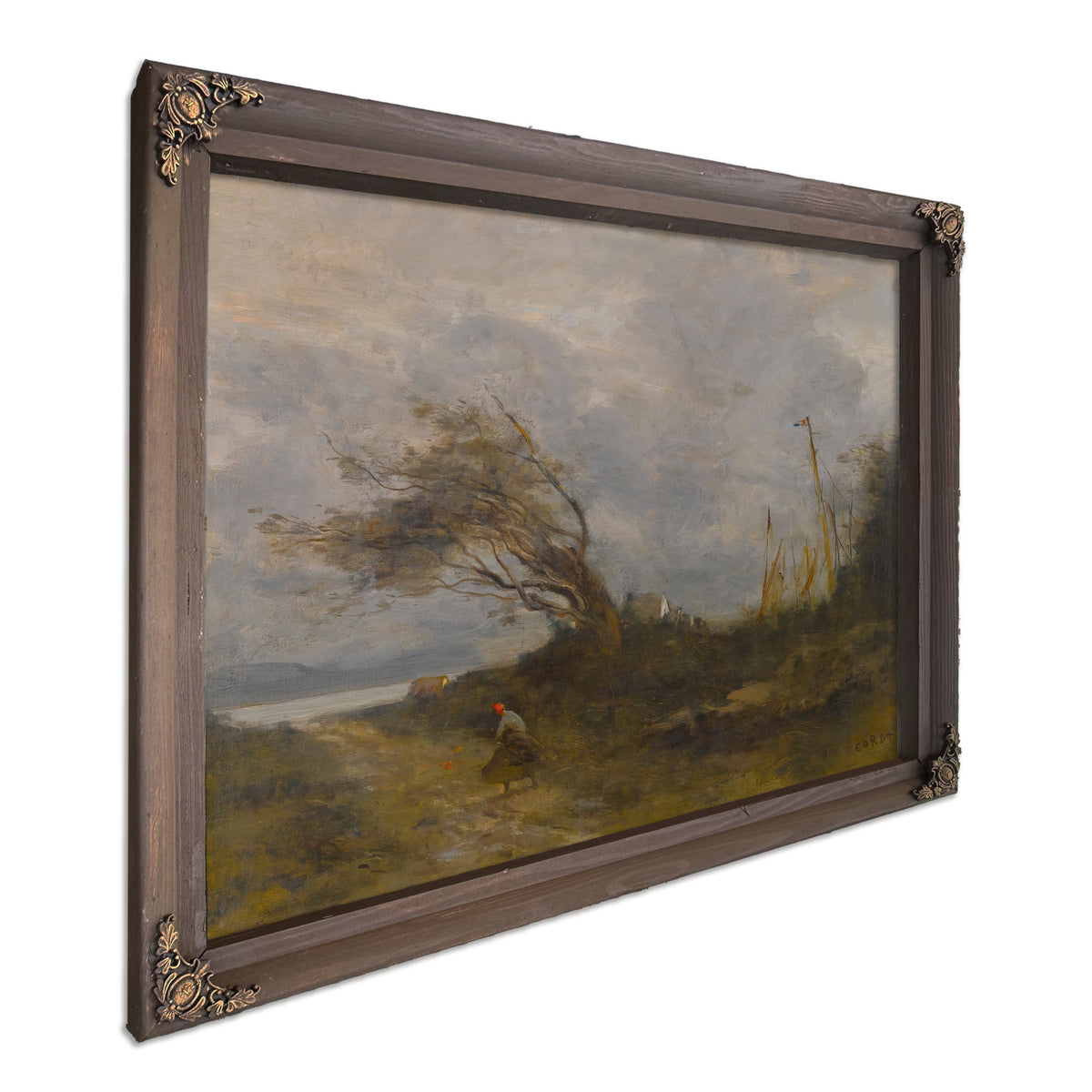 Un Coup de Vent Au Bord de la Mer By Camille Corot