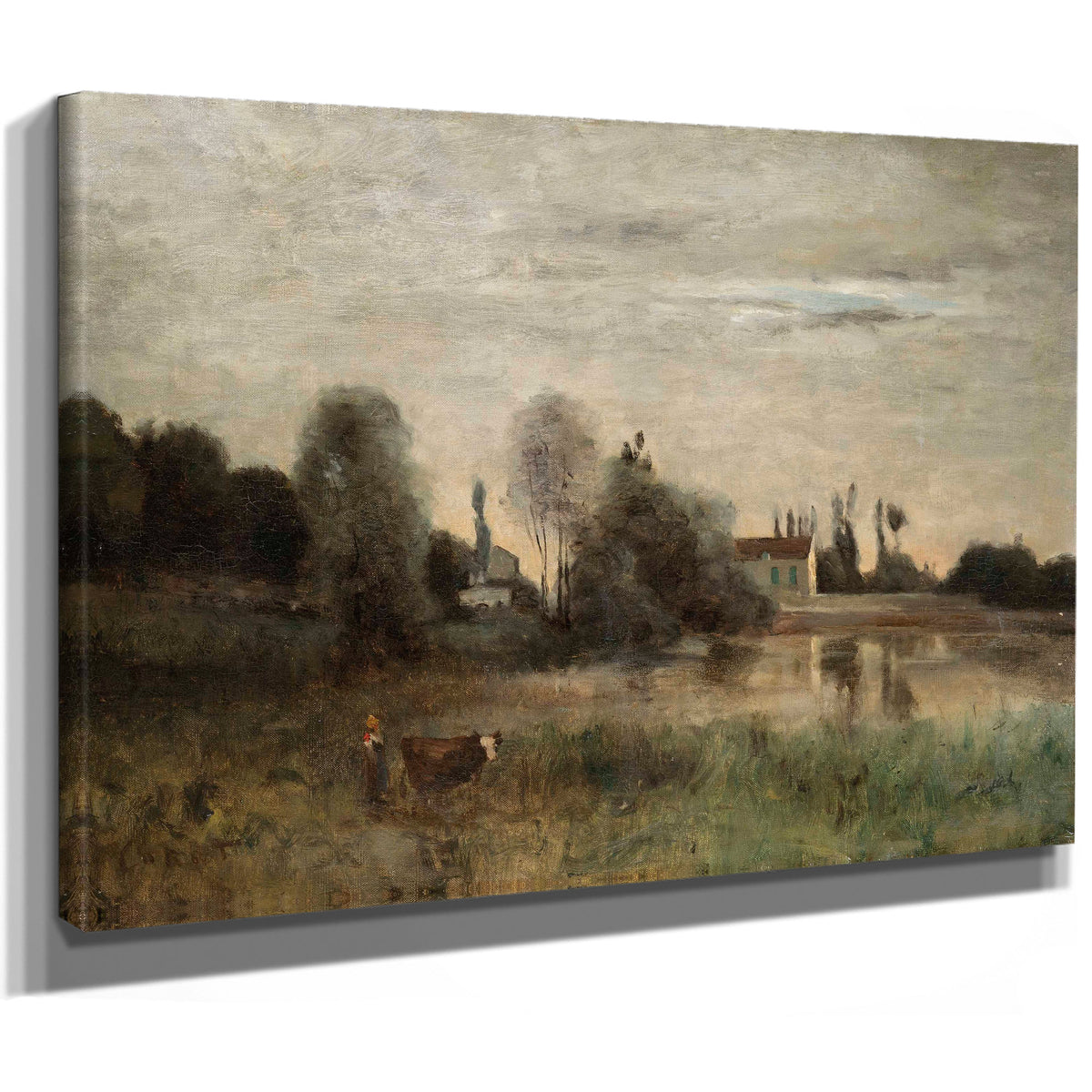 Ville Davray Vachere Letang By Camille Corot