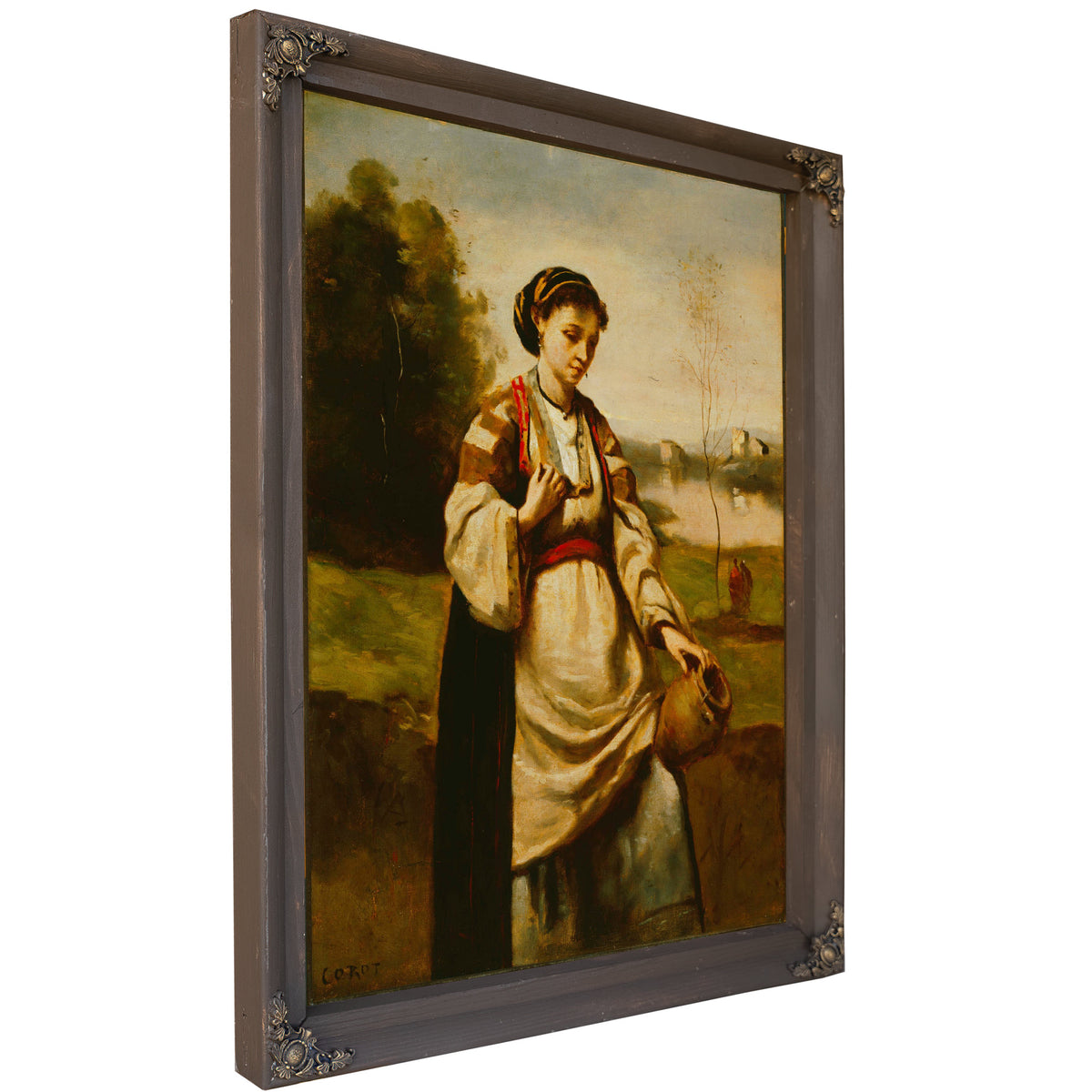 Woman Water Jar By Camille Corot