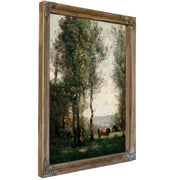 Wooded Landscape Cows a Clearing By Camille Corot