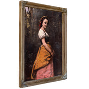 Young Woman the Woods By Camille Corot