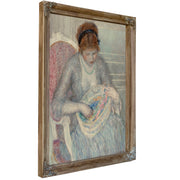 Girl a Basket Ribbons By Carl Frieseke