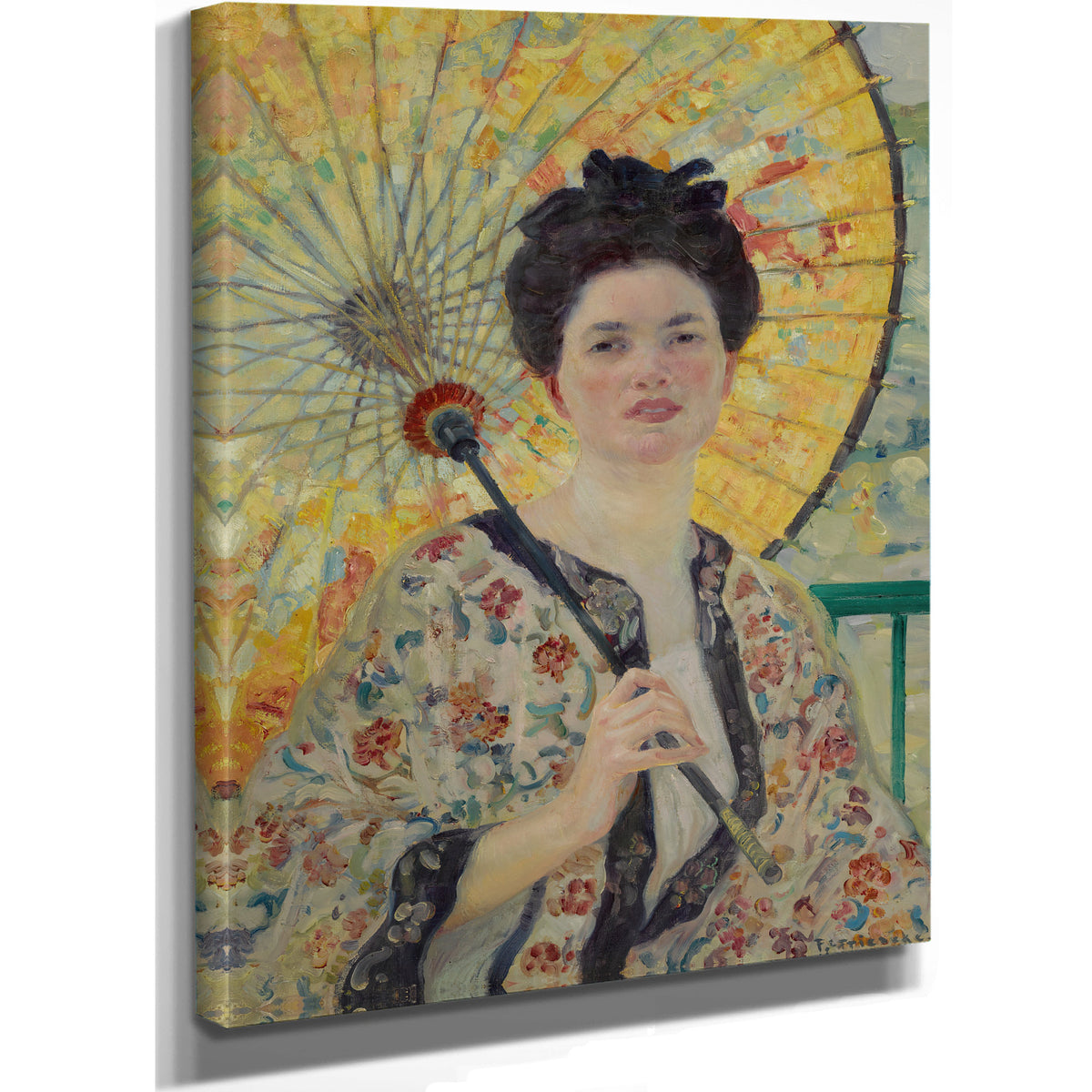 Japanese Parasol 02 By Carl Frieseke