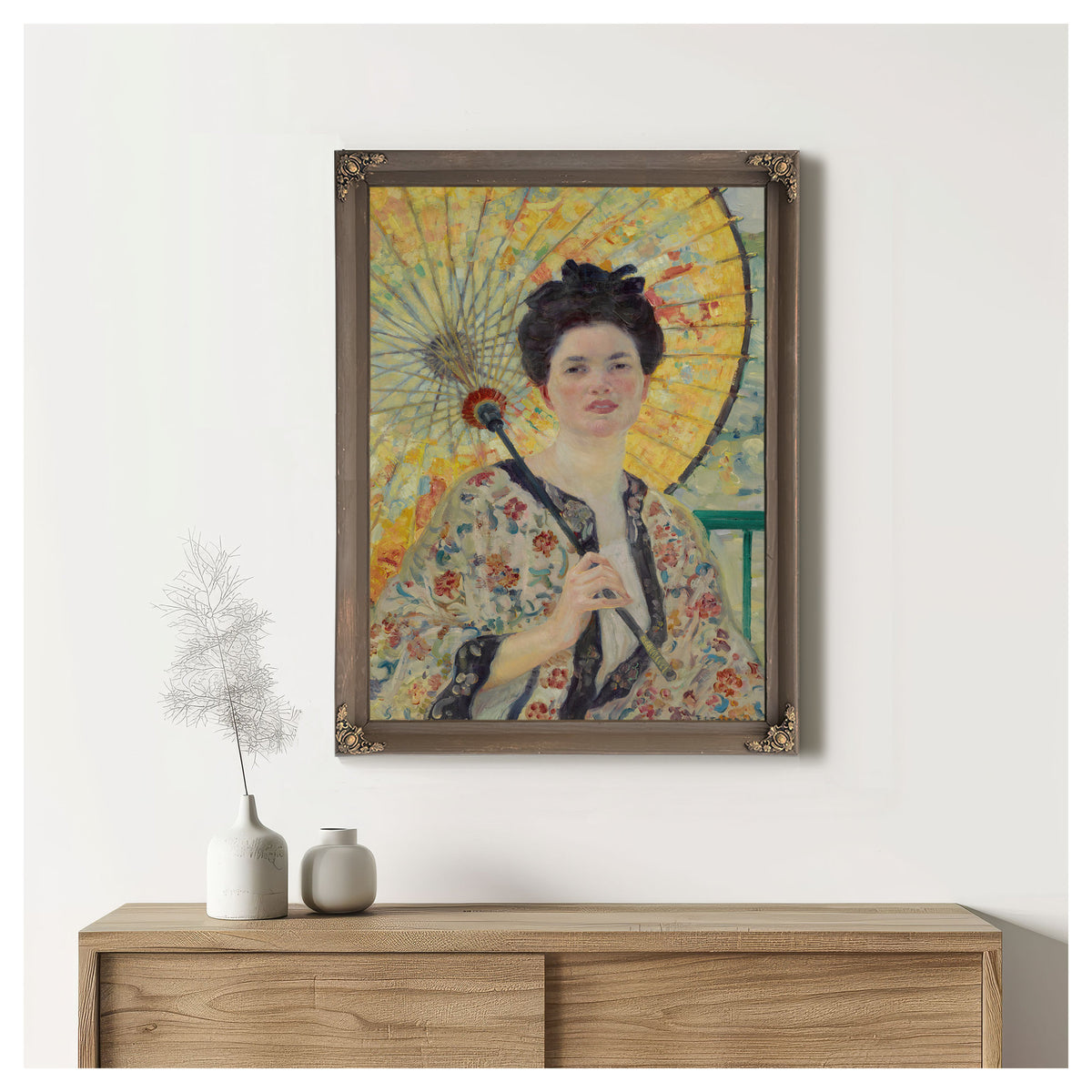 Japanese Parasol 02 By Carl Frieseke
