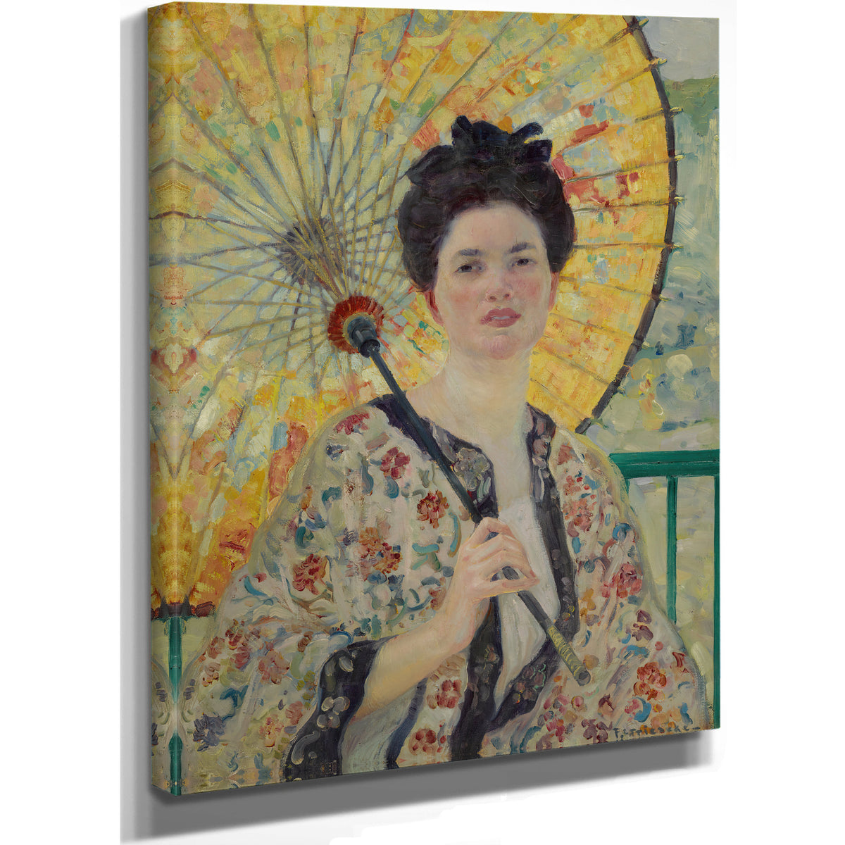 Japanese Parasol By Carl Frieseke