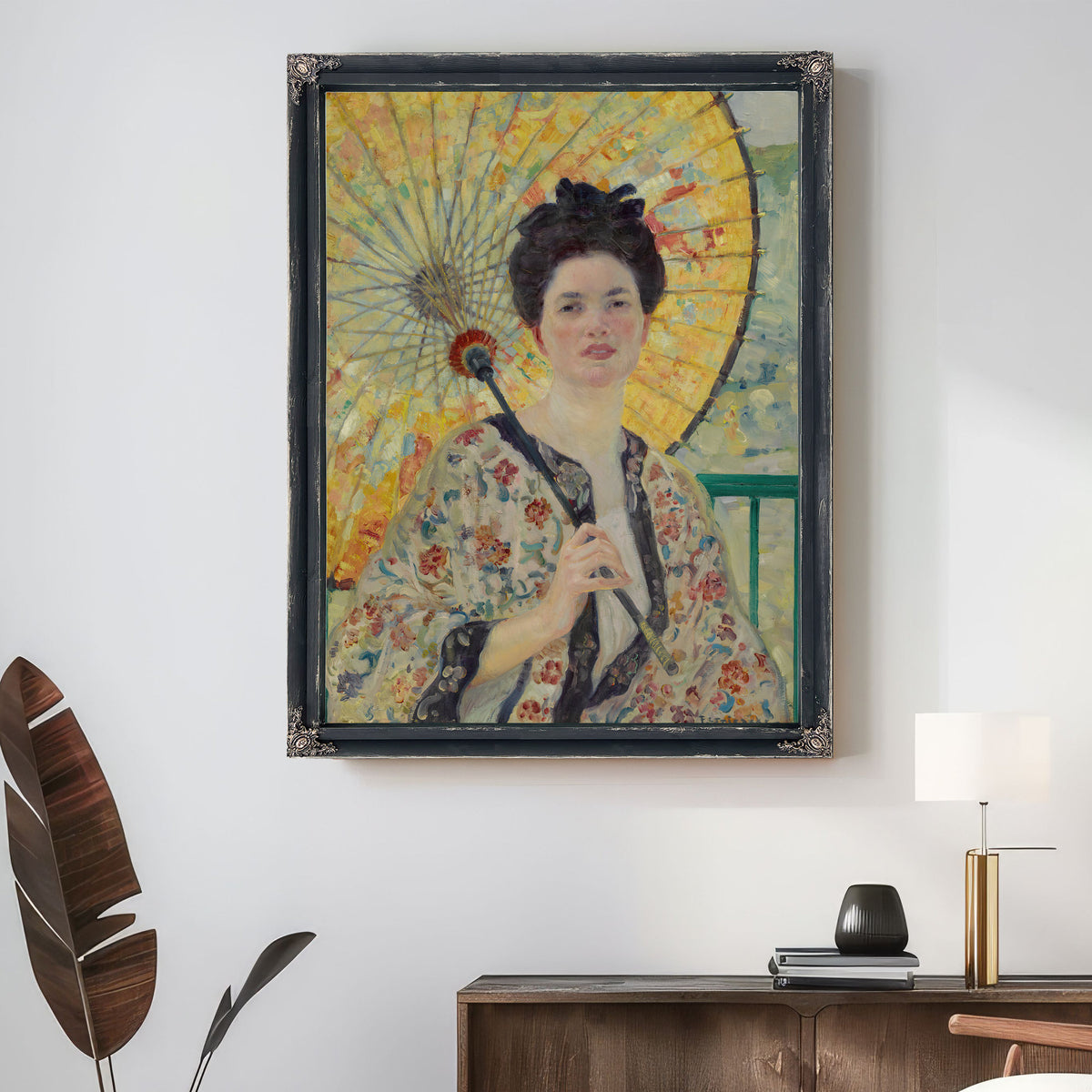 Japanese Parasol By Carl Frieseke