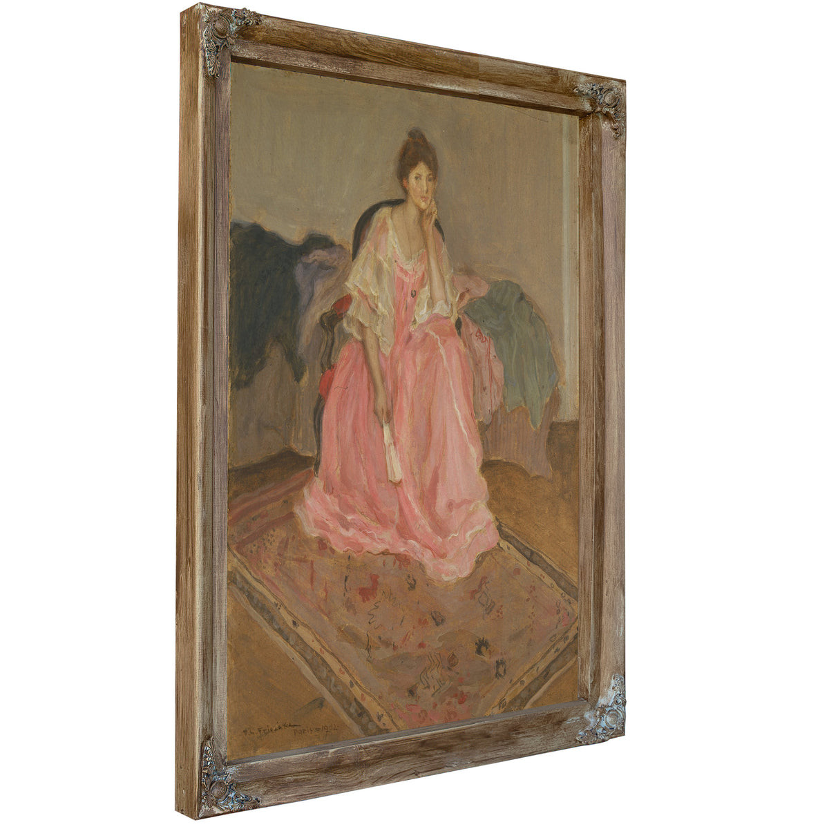 Lady Pink By Carl Frieseke