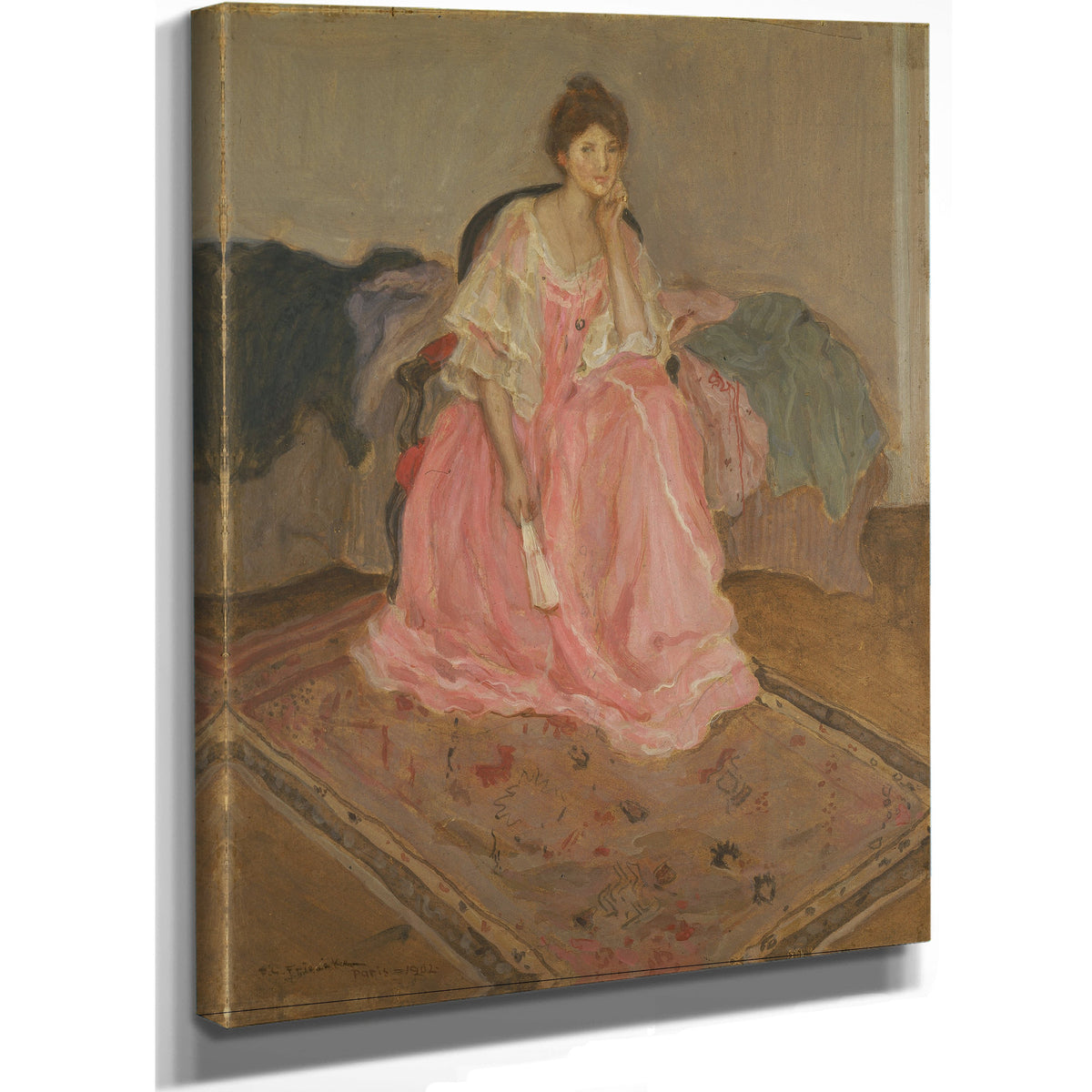 Lady Pink By Carl Frieseke