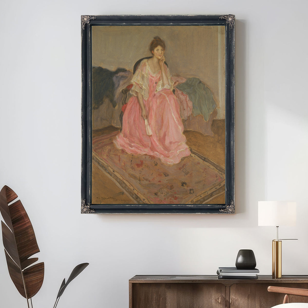 Lady Pink By Carl Frieseke